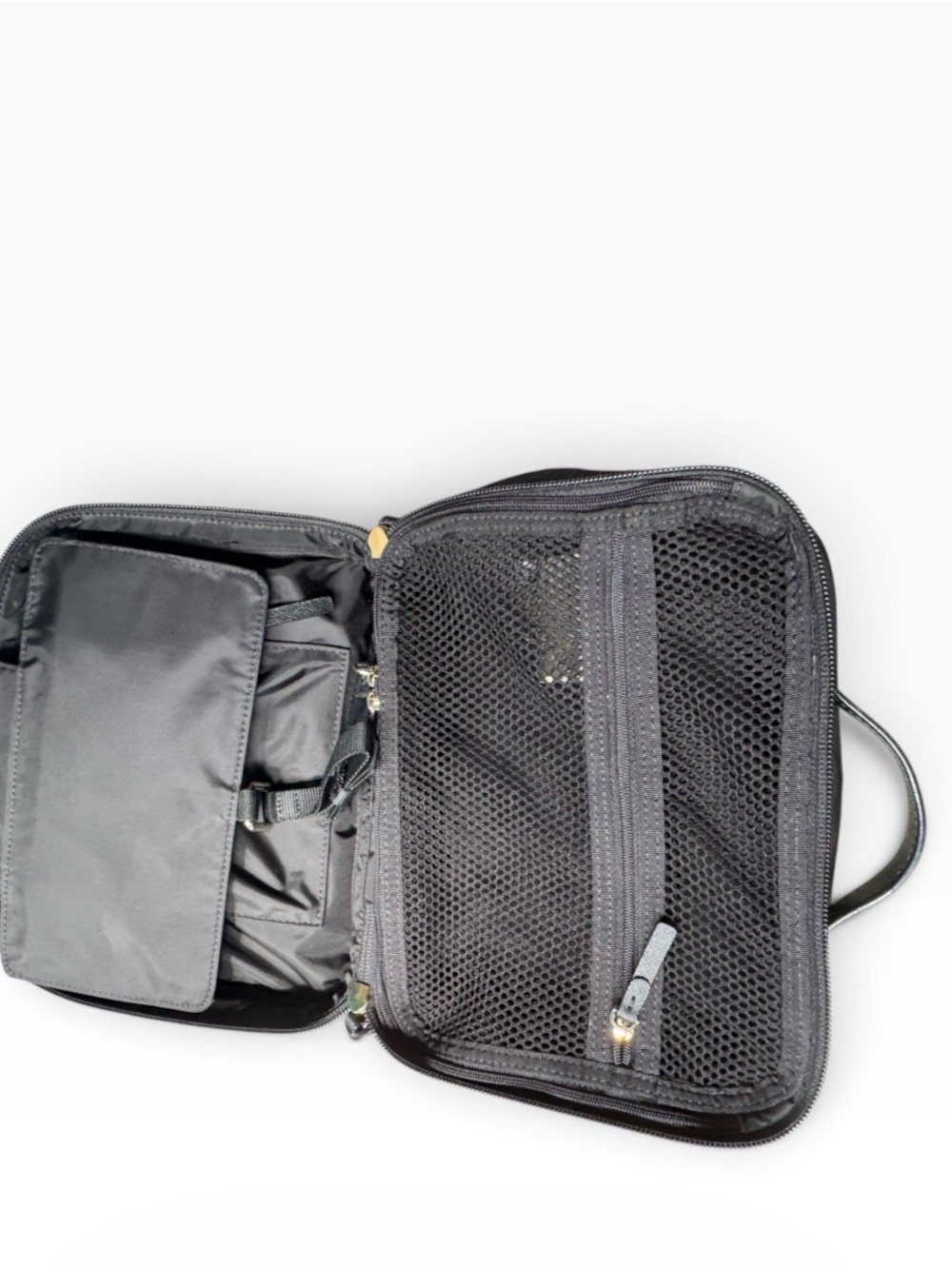 Kate Spade New York Black Nylon Travel Cosmetic Makeup Organizer Case. - Picture 9 of 12